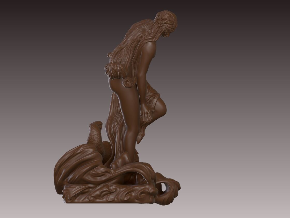 Sea Nymph Mythological Ocean Spirit 3D print model_3