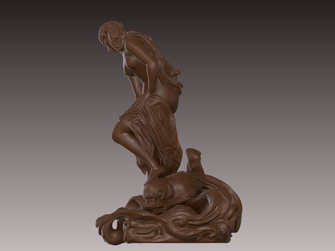 Sea Nymph Mythological Ocean Spirit 3D print model_2