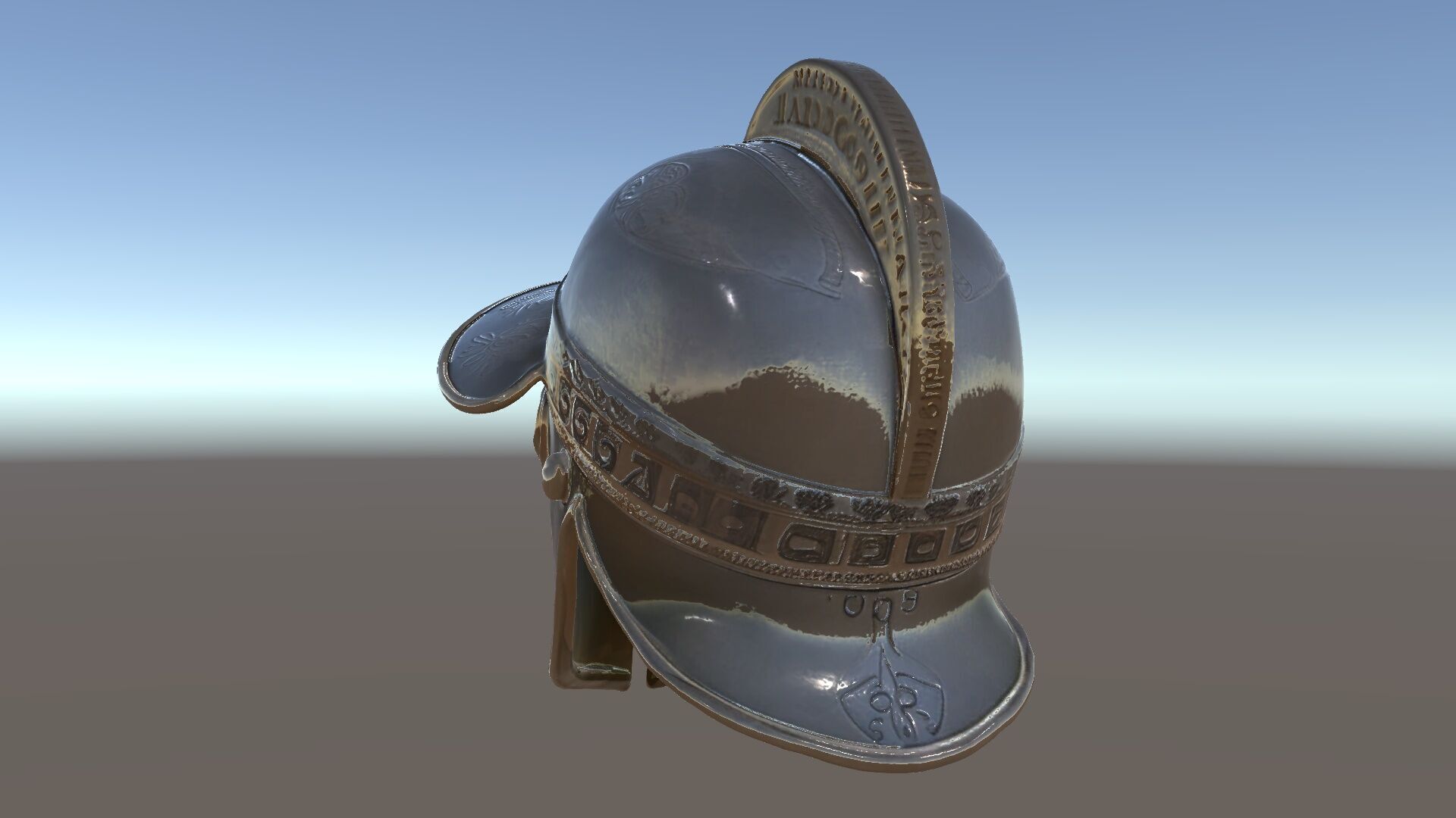 Roman Gladiator Helmet D Model Pack Low-poly 3D model_5