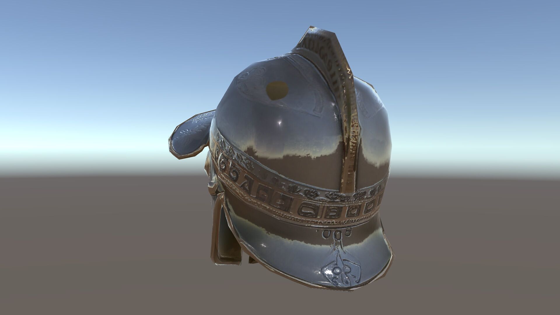 Roman Gladiator Helmet D Model Pack Low-poly 3D model_7