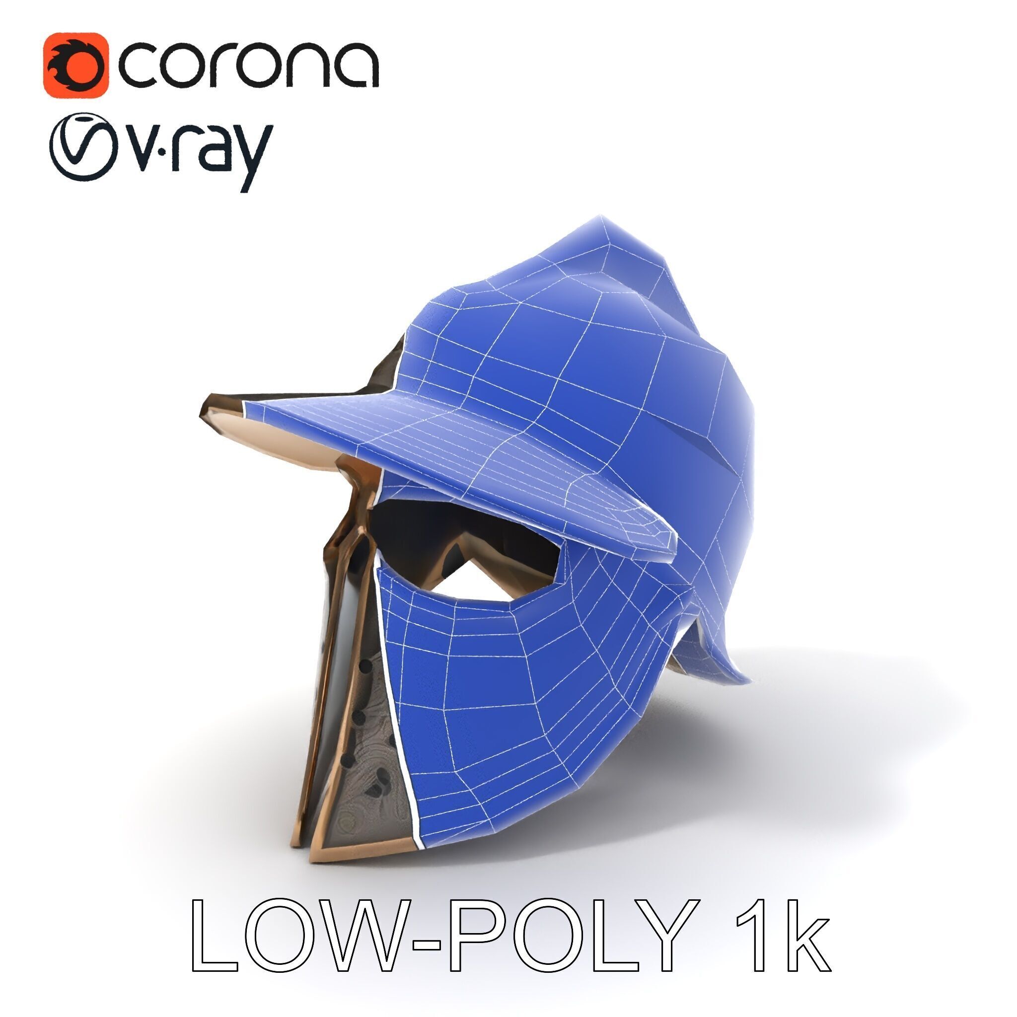 Roman Gladiator Helmet D Model Pack Low-poly 3D model_10
