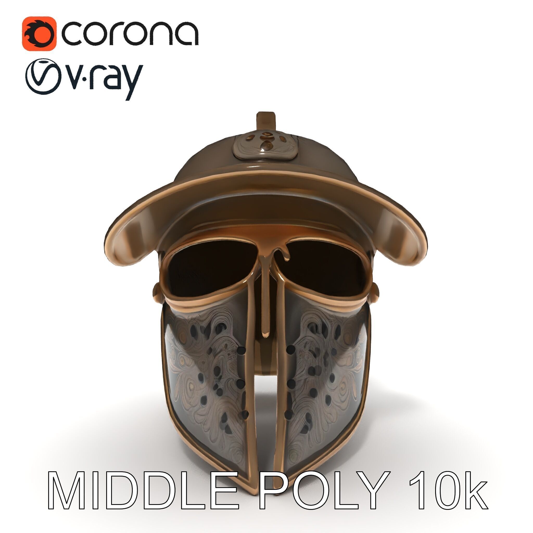 Roman Gladiator Helmet D Model Pack Low-poly 3D model_27
