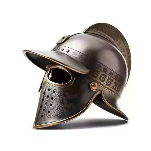 Roman Gladiator Helmet D Model Pack