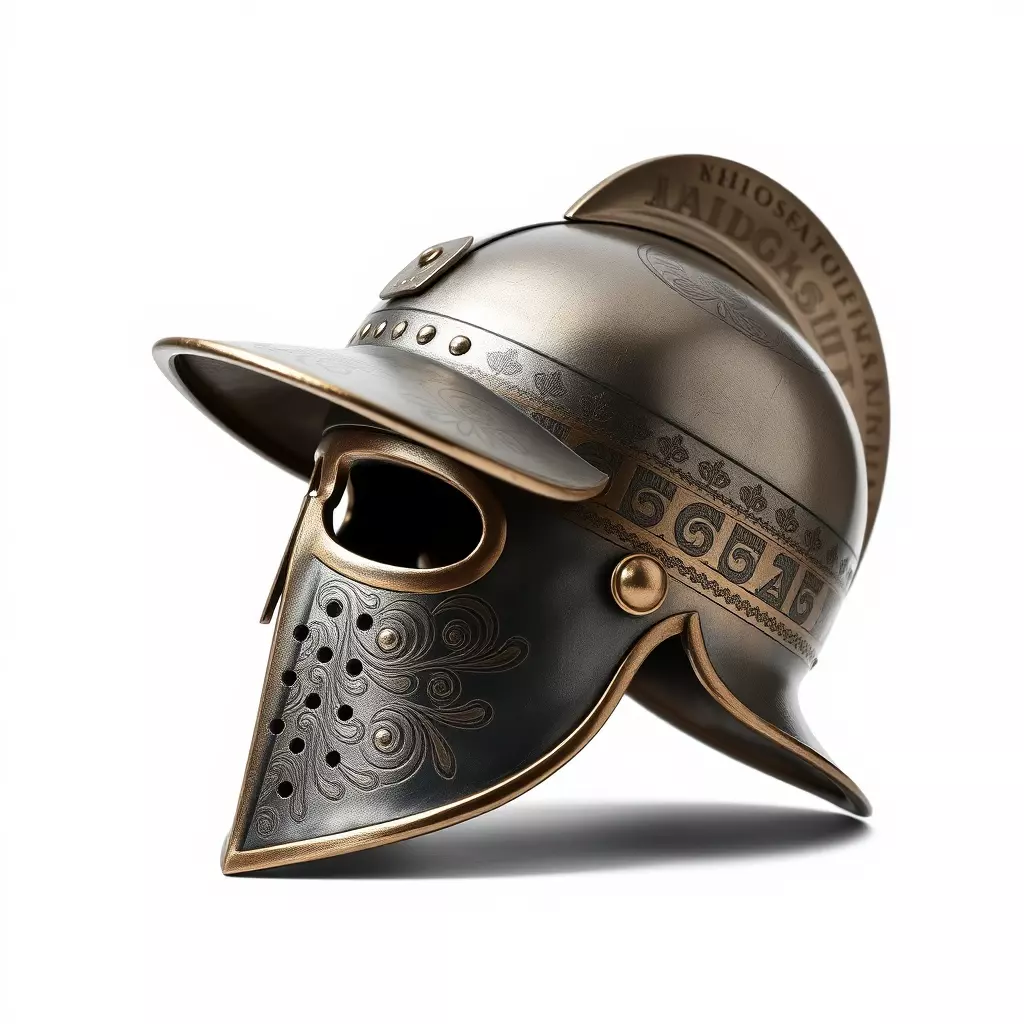 Roman Gladiator Helmet D Model Pack Low-poly 3D model_0
