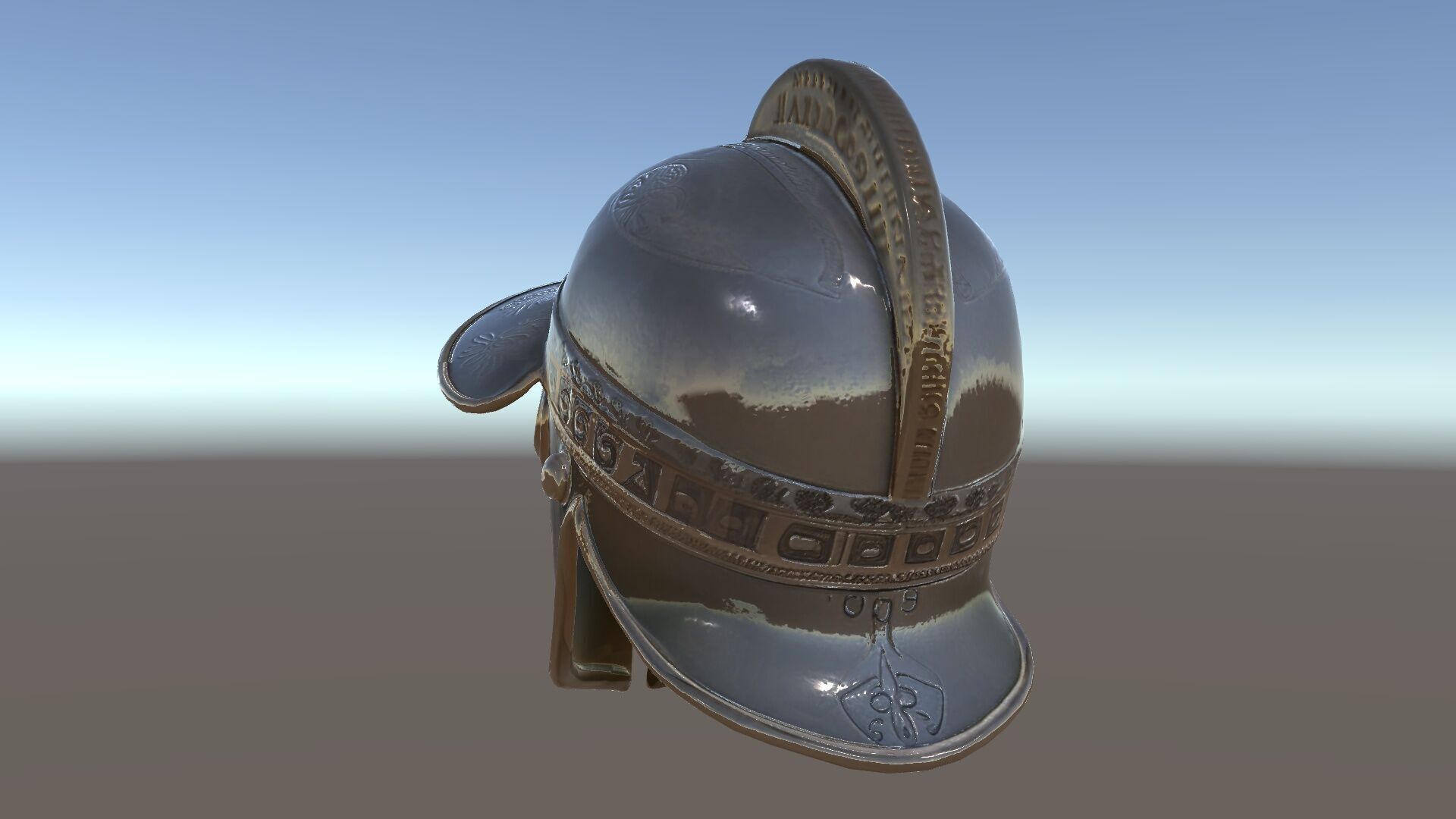 Roman Gladiator Helmet D Model Pack Low-poly 3D model_9