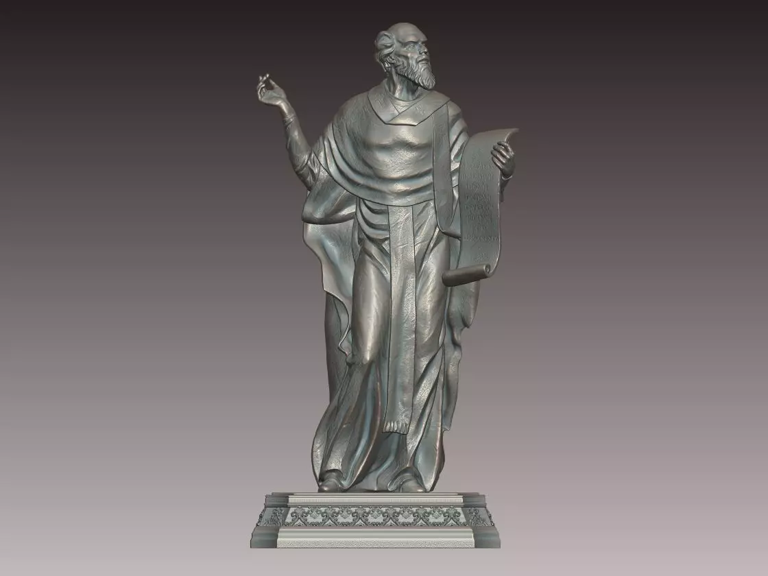 Ancient Philosopher Statue 3D print model