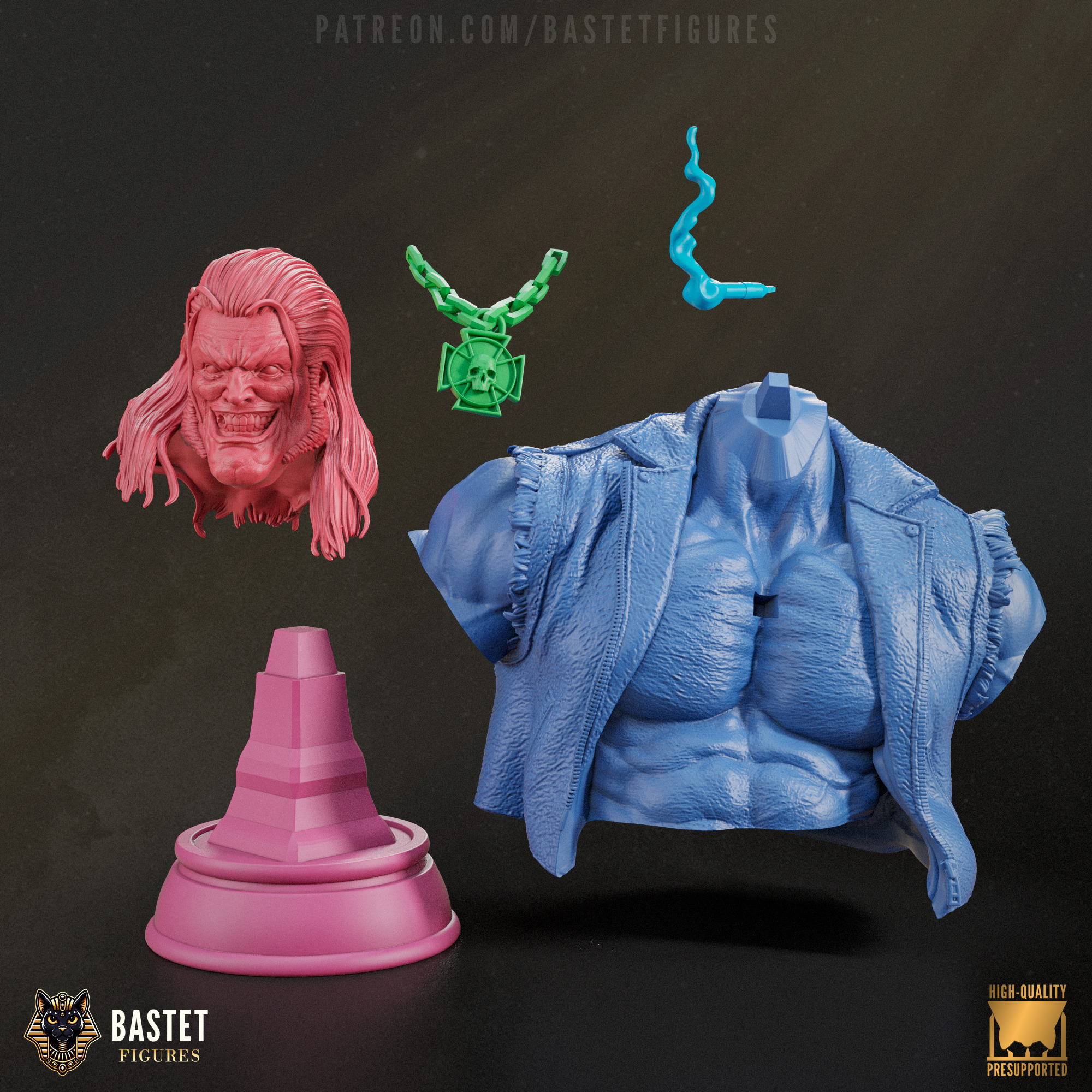 Lobo Bust I DC Comics 3D print model_4