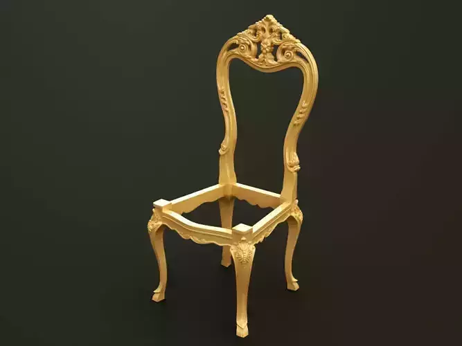 Classic Baroque Style Wooden Chair Base for CNC