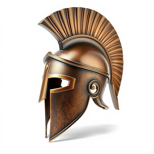 Ancient Greek Spartan Helmet D Model Pack Low-poly 3D model