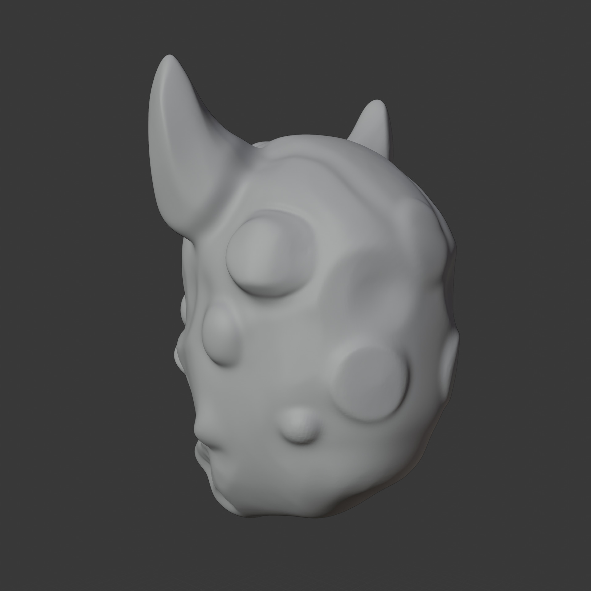 Inferno Grin  Horned Demon Mask Low-poly 3D model_11
