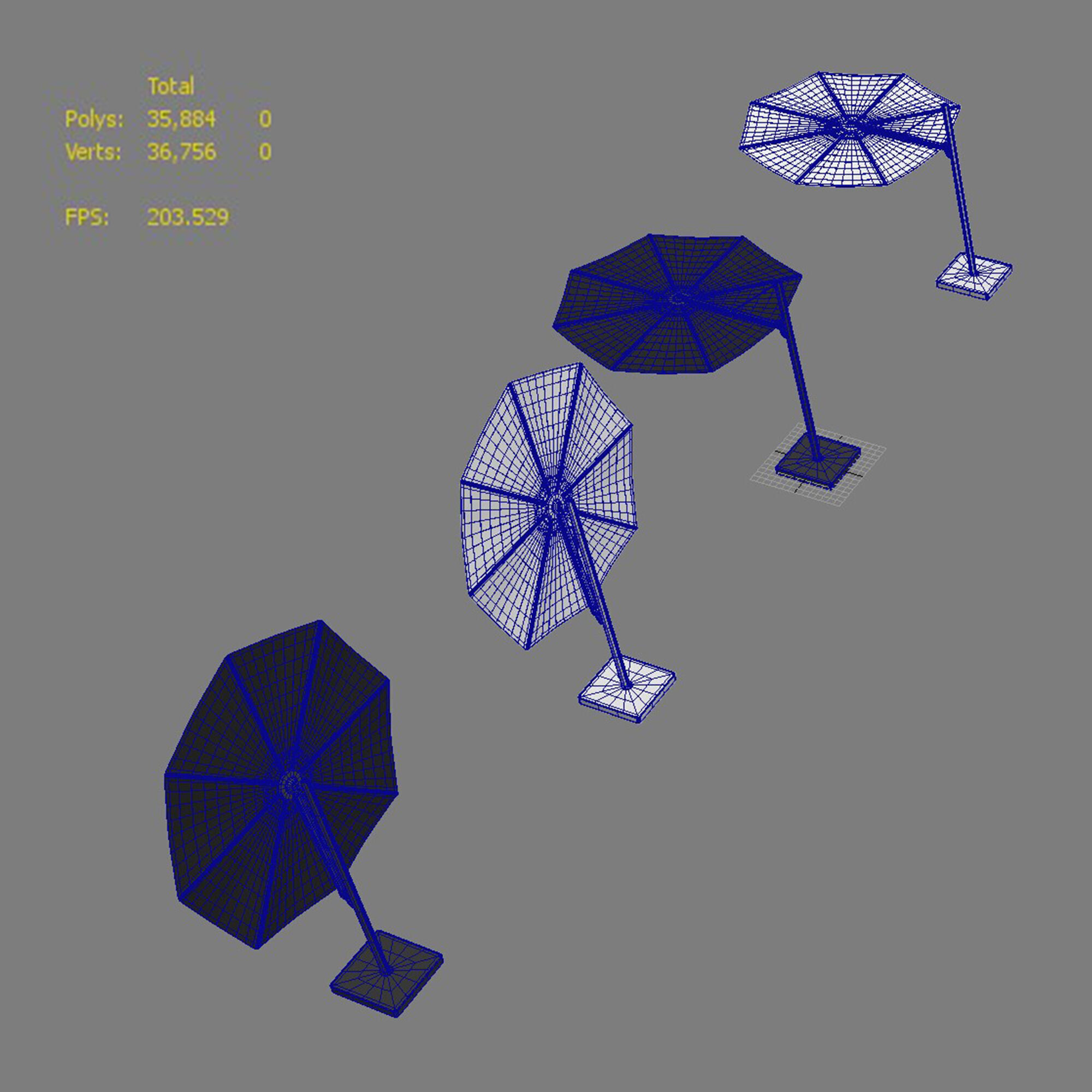 Versa Round Parasol by Umbrosa 3D model_6