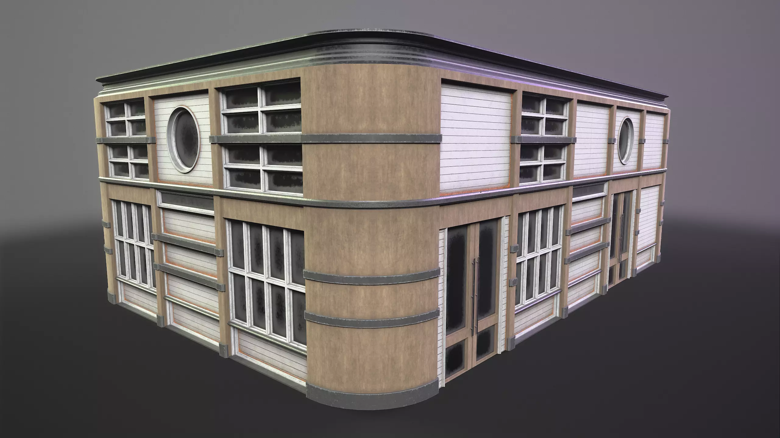 Modular Wooden Shopfront Kit Volume 2 Low-poly 3D model_0