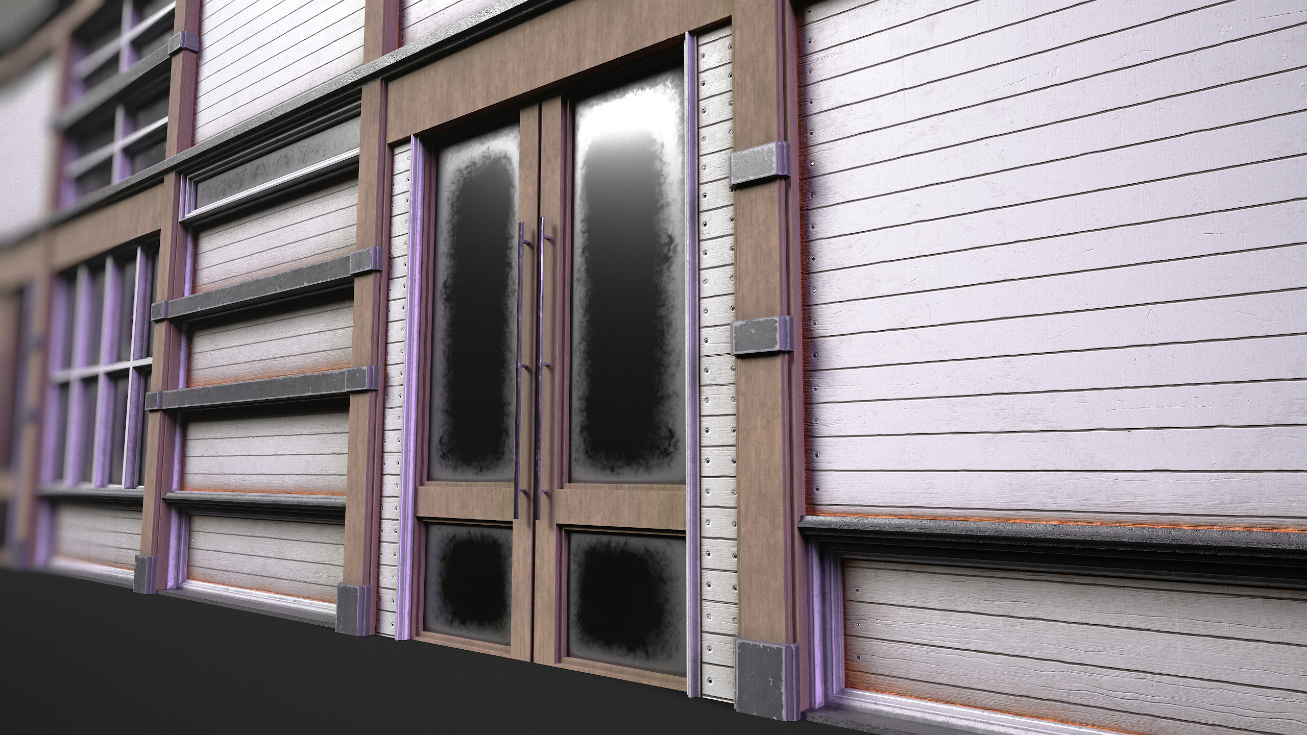 Modular Wooden Shopfront Kit Volume 2 Low-poly 3D model_5