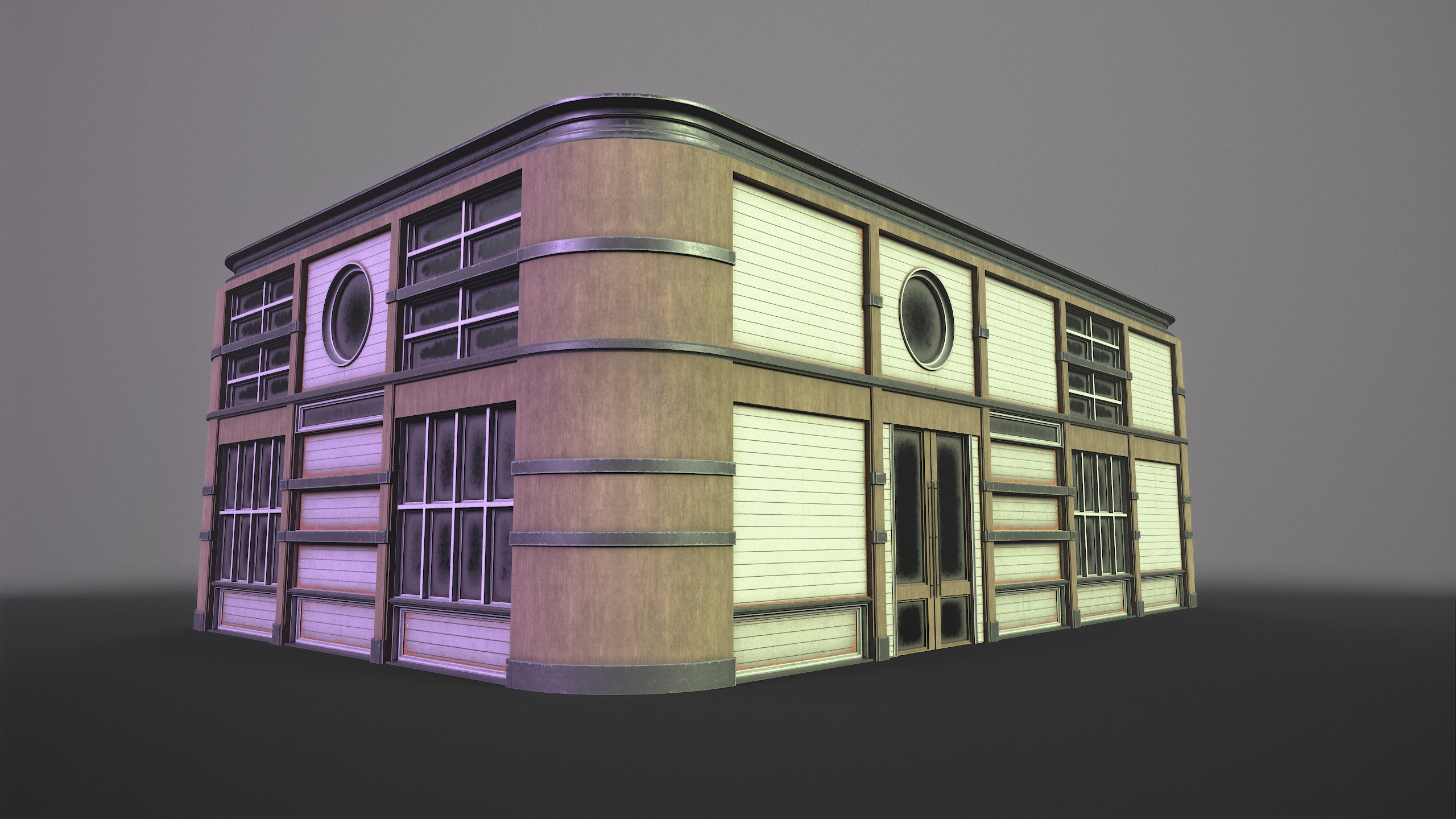 Modular Wooden Shopfront Kit Volume 2 Low-poly 3D model_2