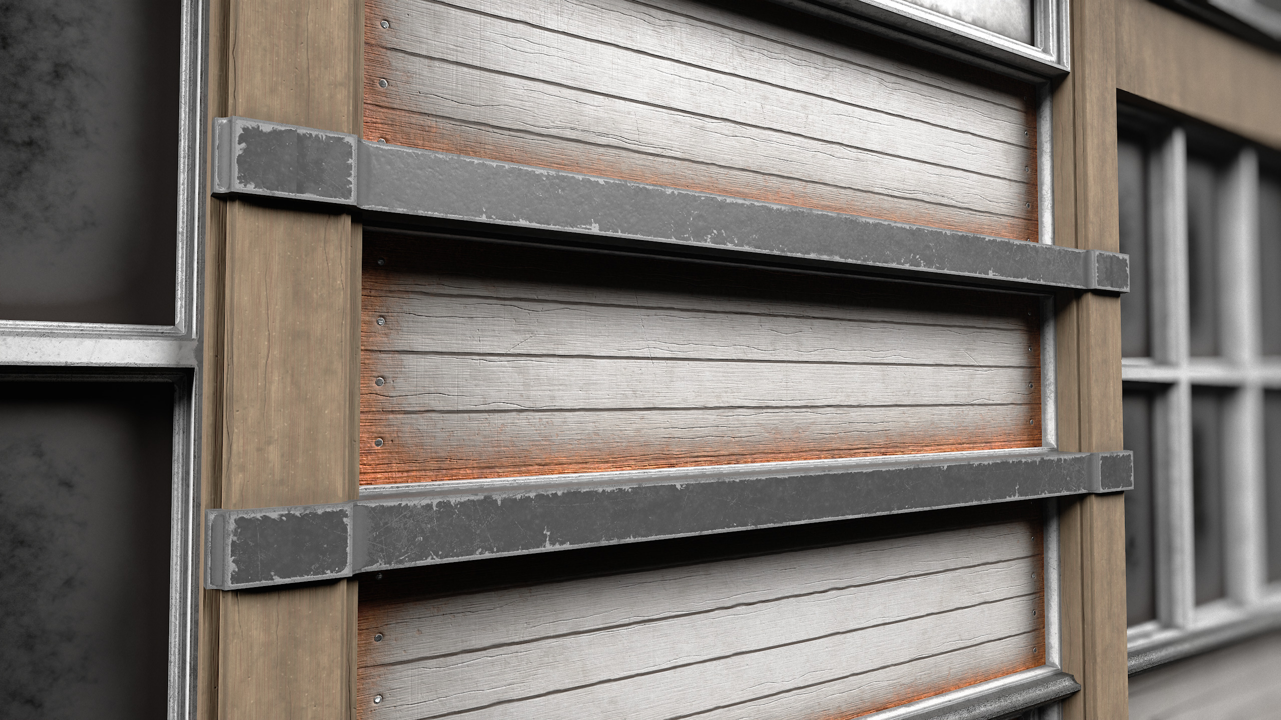 Modular Wooden Shopfront Kit Volume 2 Low-poly 3D model_6