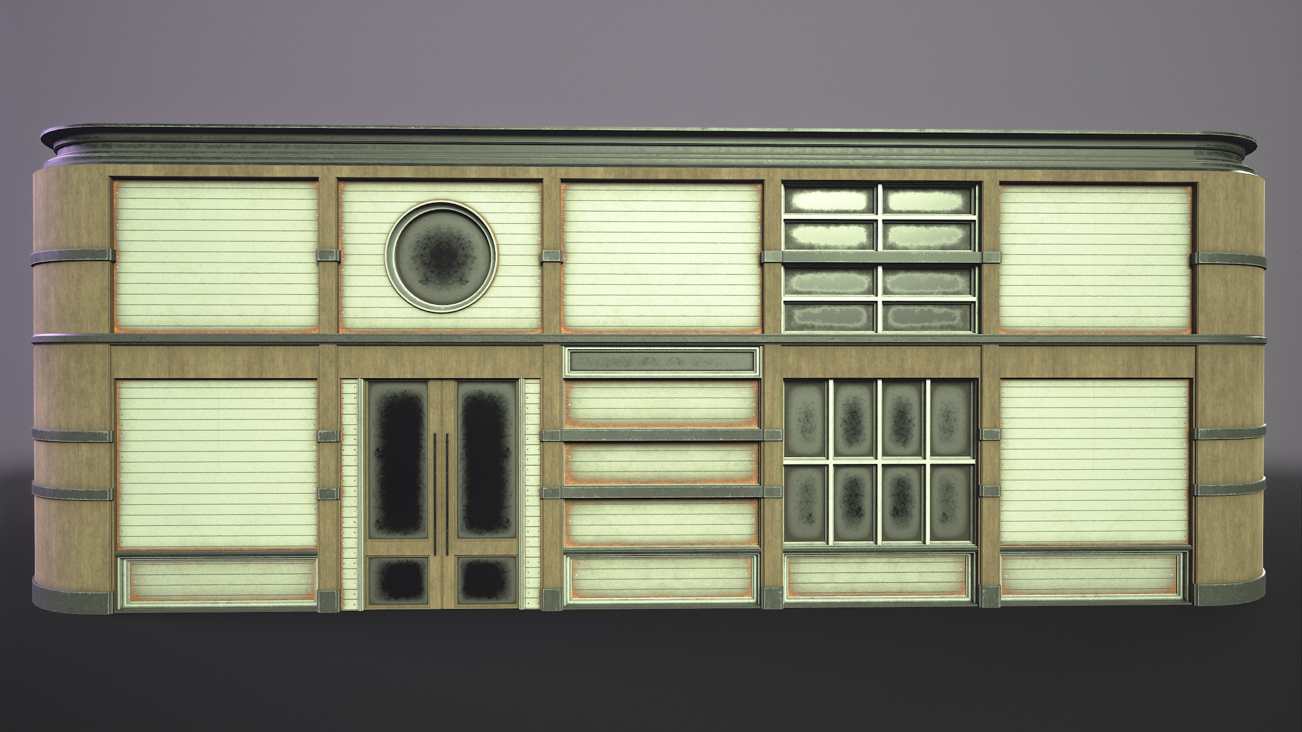 Modular Wooden Shopfront Kit Volume 2 Low-poly 3D model_3