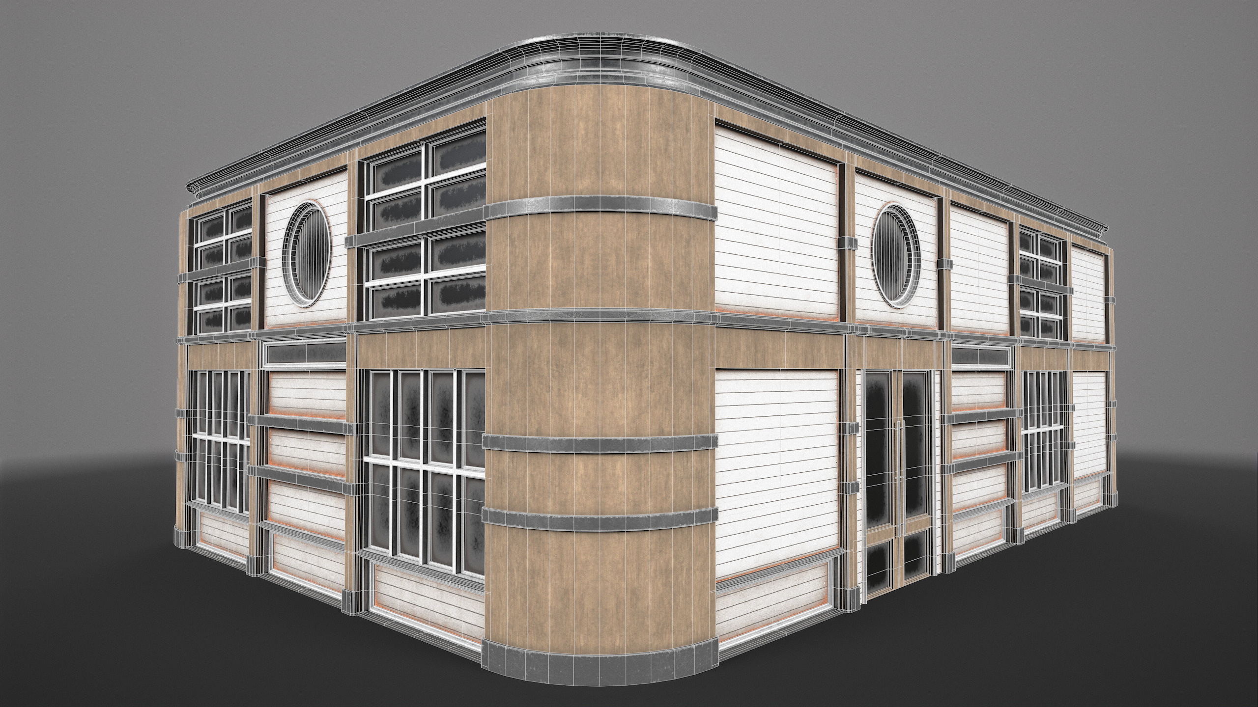 Modular Wooden Shopfront Kit Volume 2 Low-poly 3D model_8