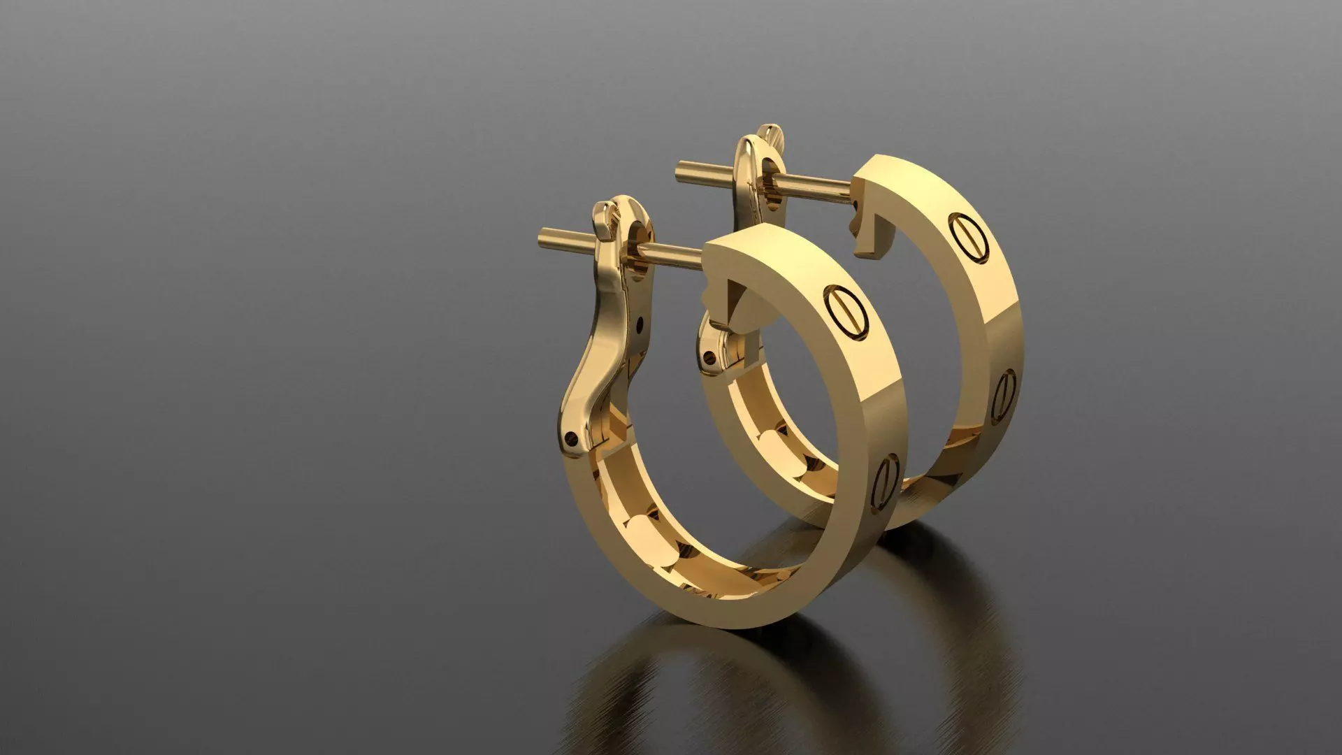Cartier Earring Love Free 3D model