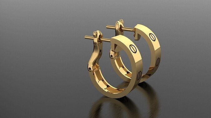 Cartier Earring Love Free 3D model