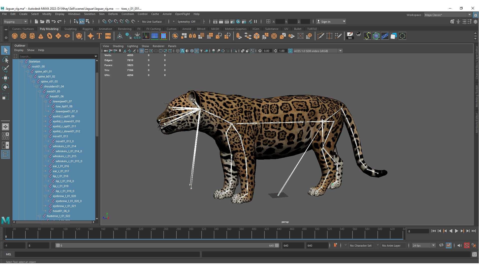Realistic Jaguar Rigged and Animated for VR AR Games Low-poly 3D model_15