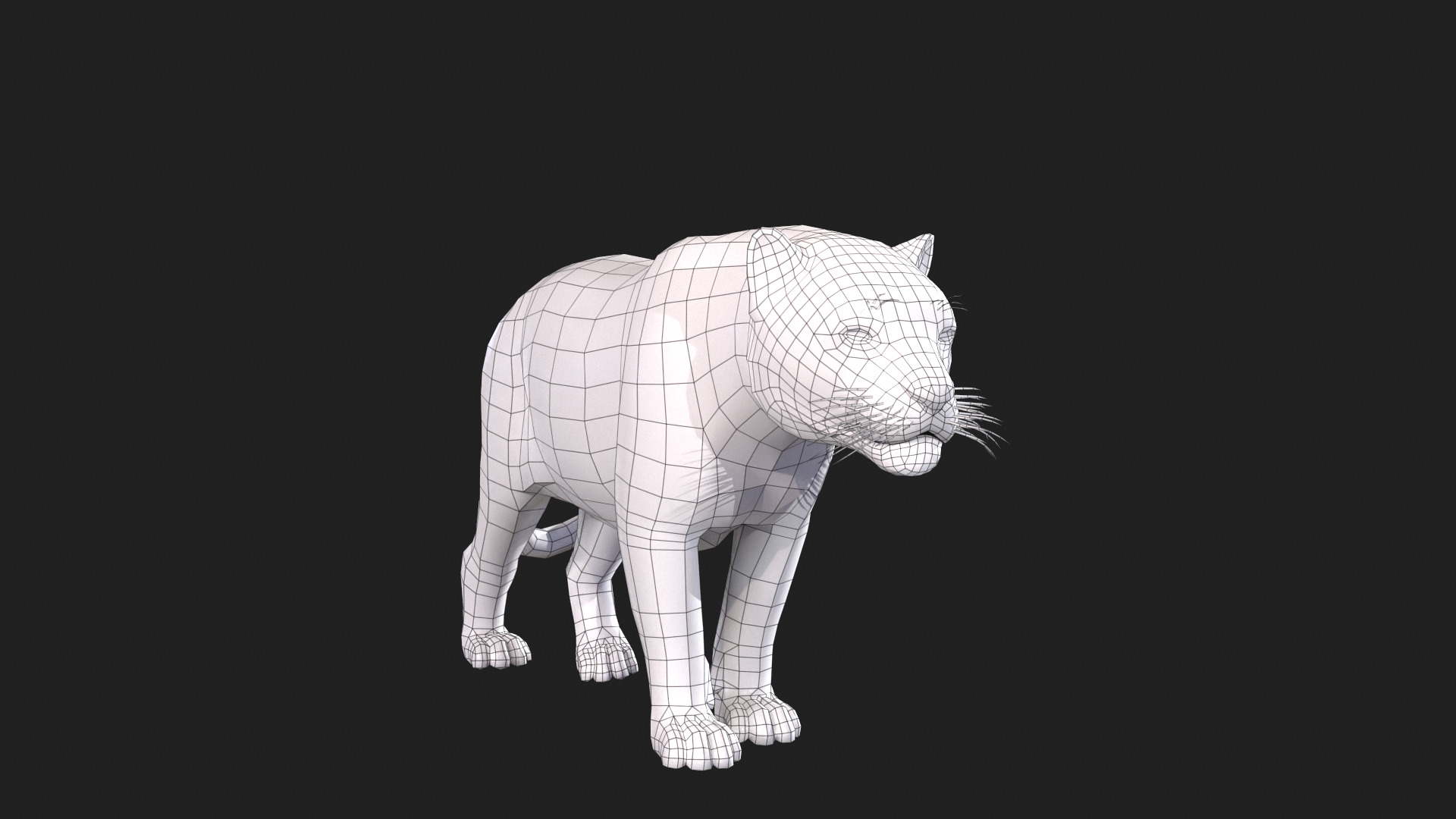 Realistic Jaguar Rigged and Animated for VR AR Games Low-poly 3D model_12