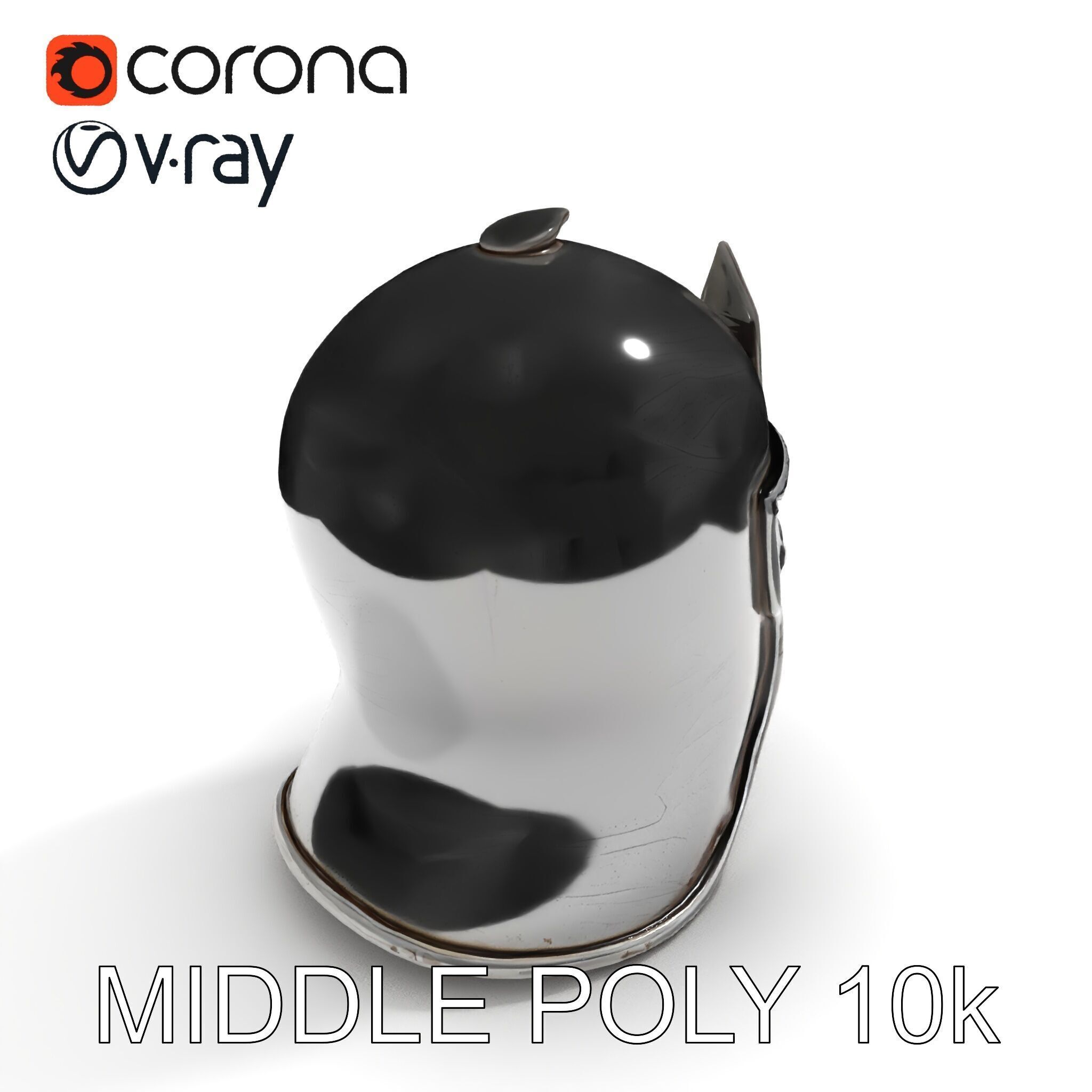 Medieval Knight Helmet Model Pack with PBR Textures Low-poly 3D model_30