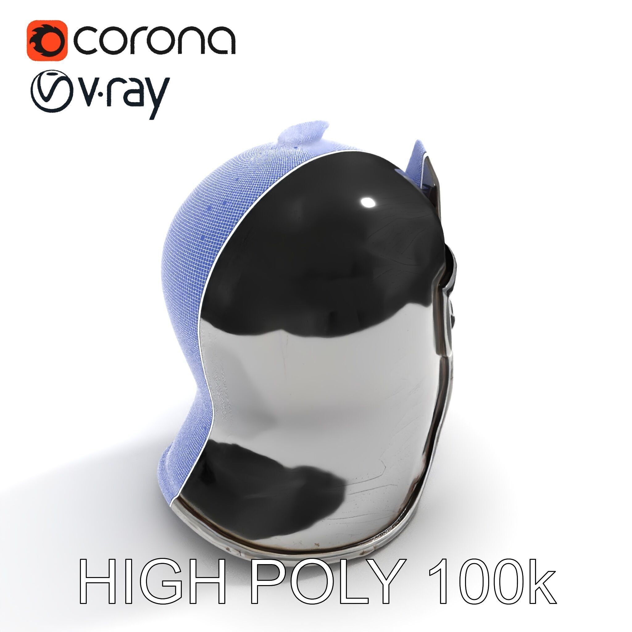 Medieval Knight Helmet Model Pack with PBR Textures Low-poly 3D model_15