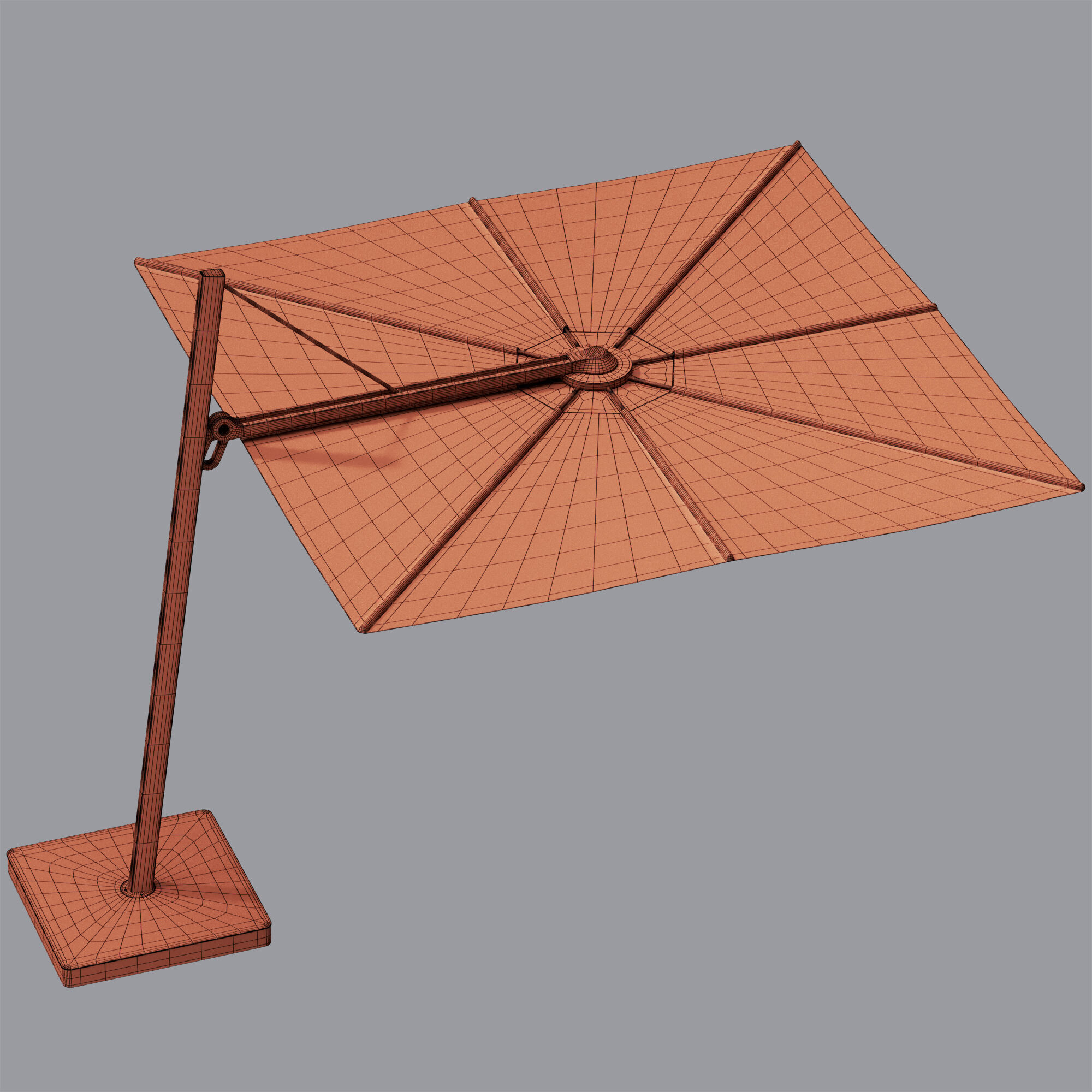 Versa Square Parasol by Umbrosa 3D model_4