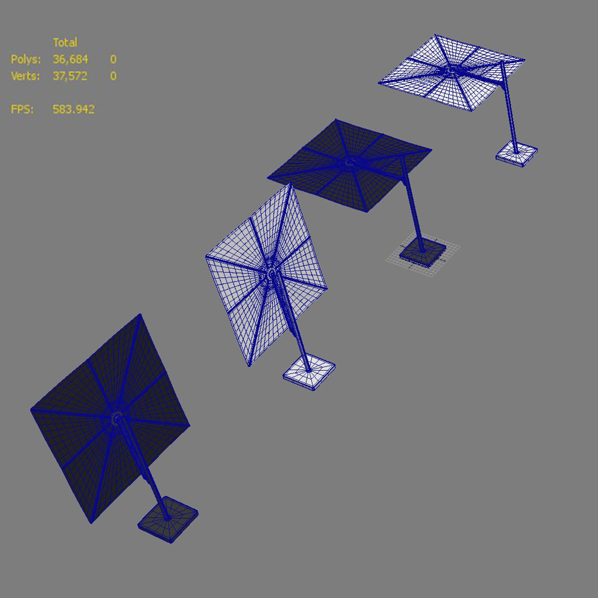Versa Square Parasol by Umbrosa 3D model_6
