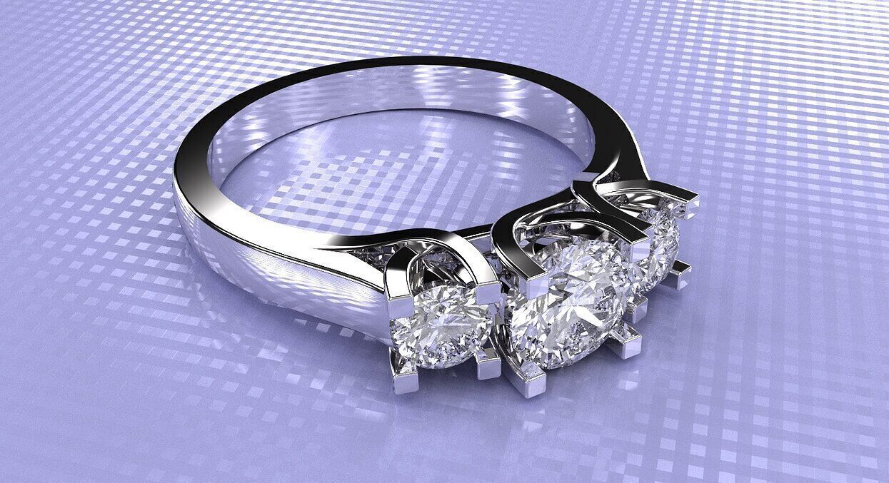 3 DIAMOND ET RING Free 3D model_1