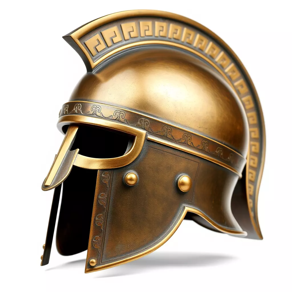 Ancient Warrior Helmet D Model Pack Low-poly 3D model_0