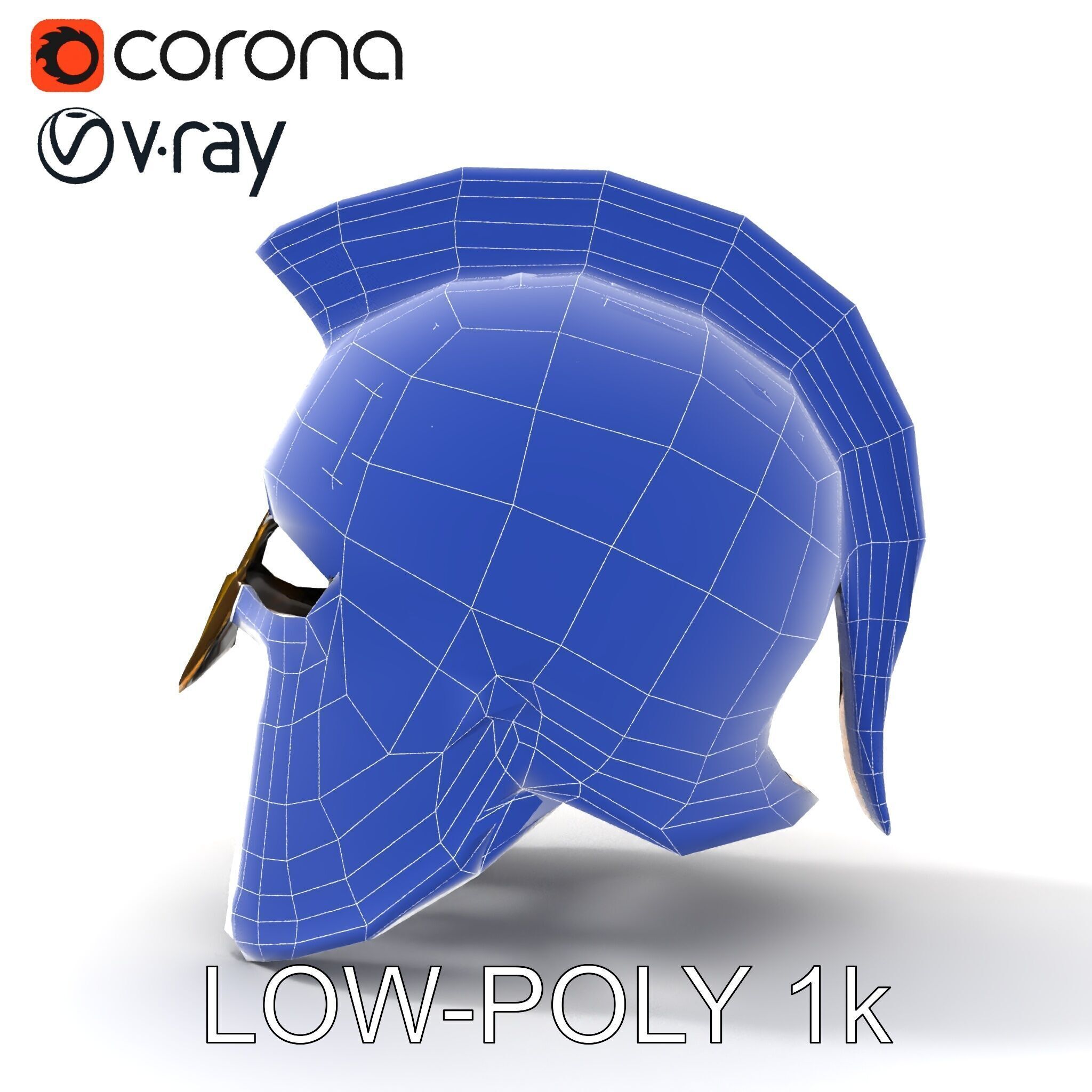Ancient Warrior Helmet D Model Pack Low-poly 3D model_25
