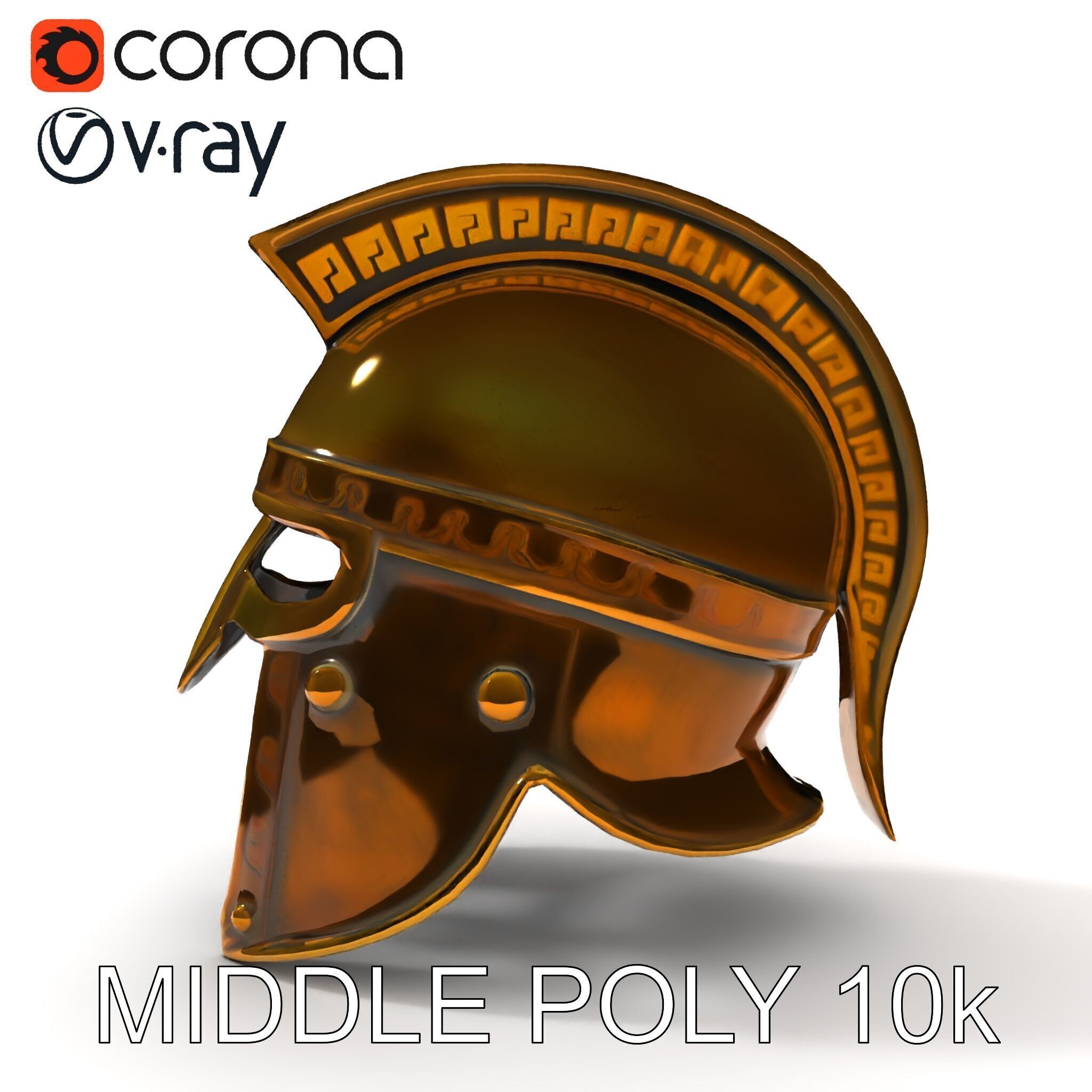 Ancient Warrior Helmet D Model Pack Low-poly 3D model_24