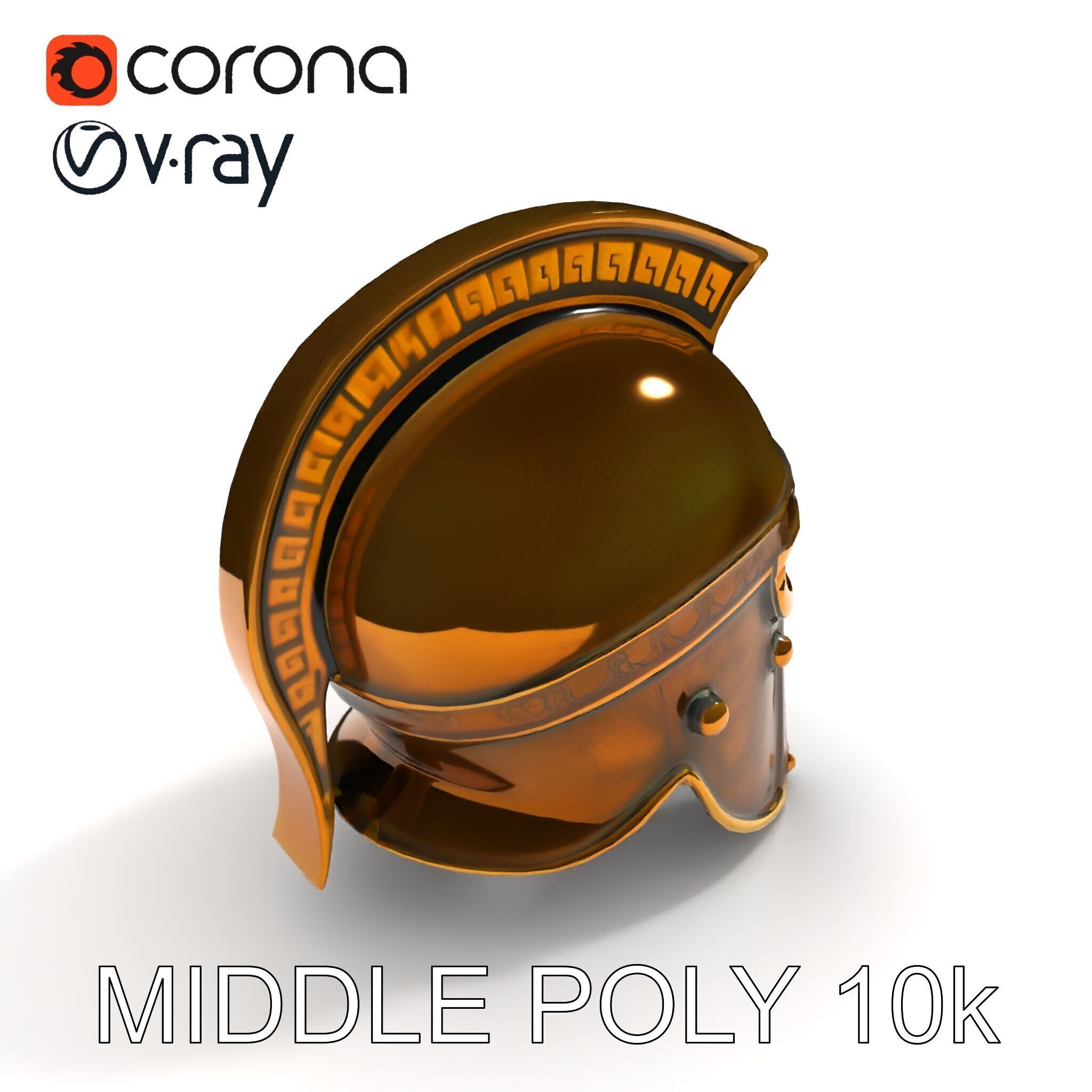 Ancient Warrior Helmet D Model Pack Low-poly 3D model_33