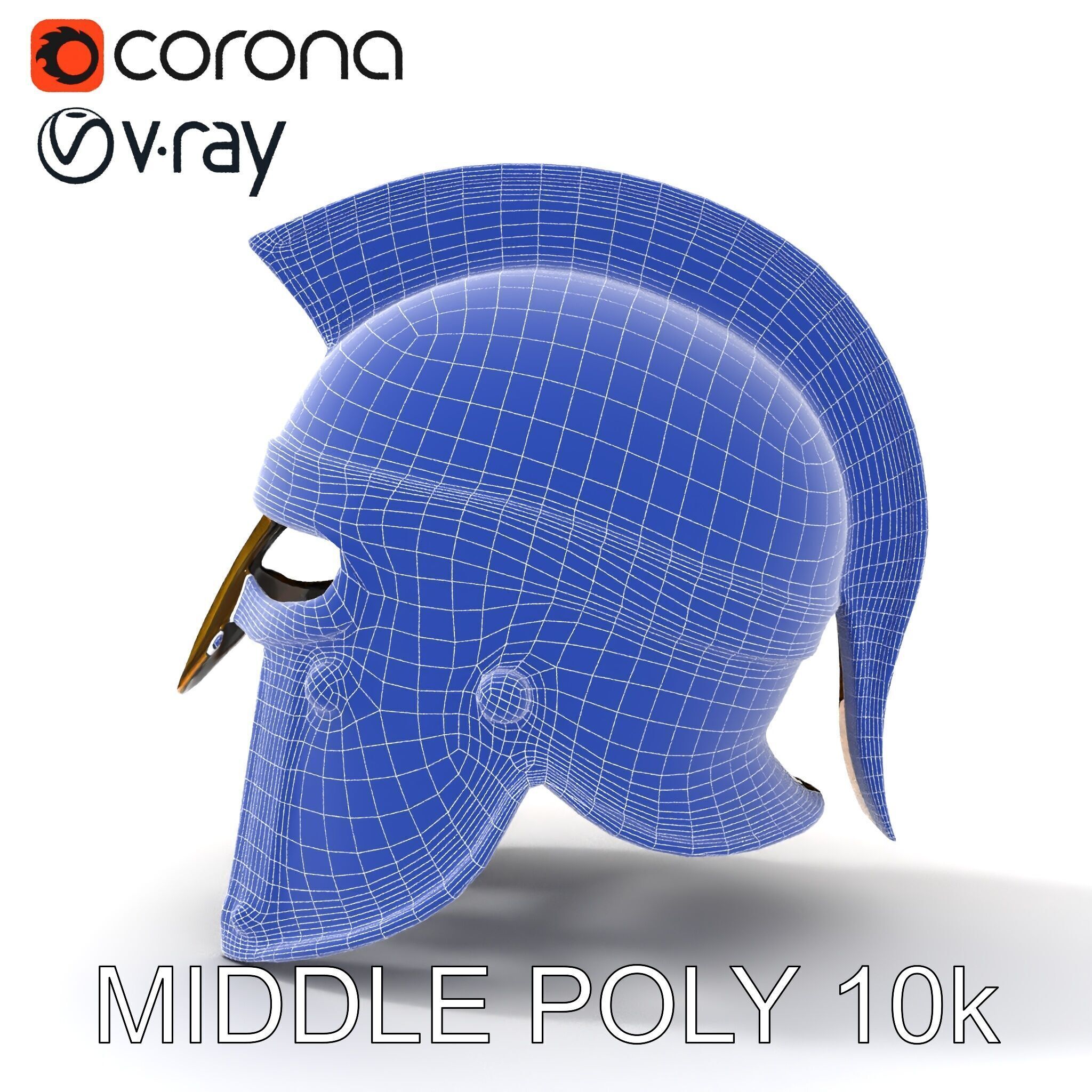 Ancient Warrior Helmet D Model Pack Low-poly 3D model_15