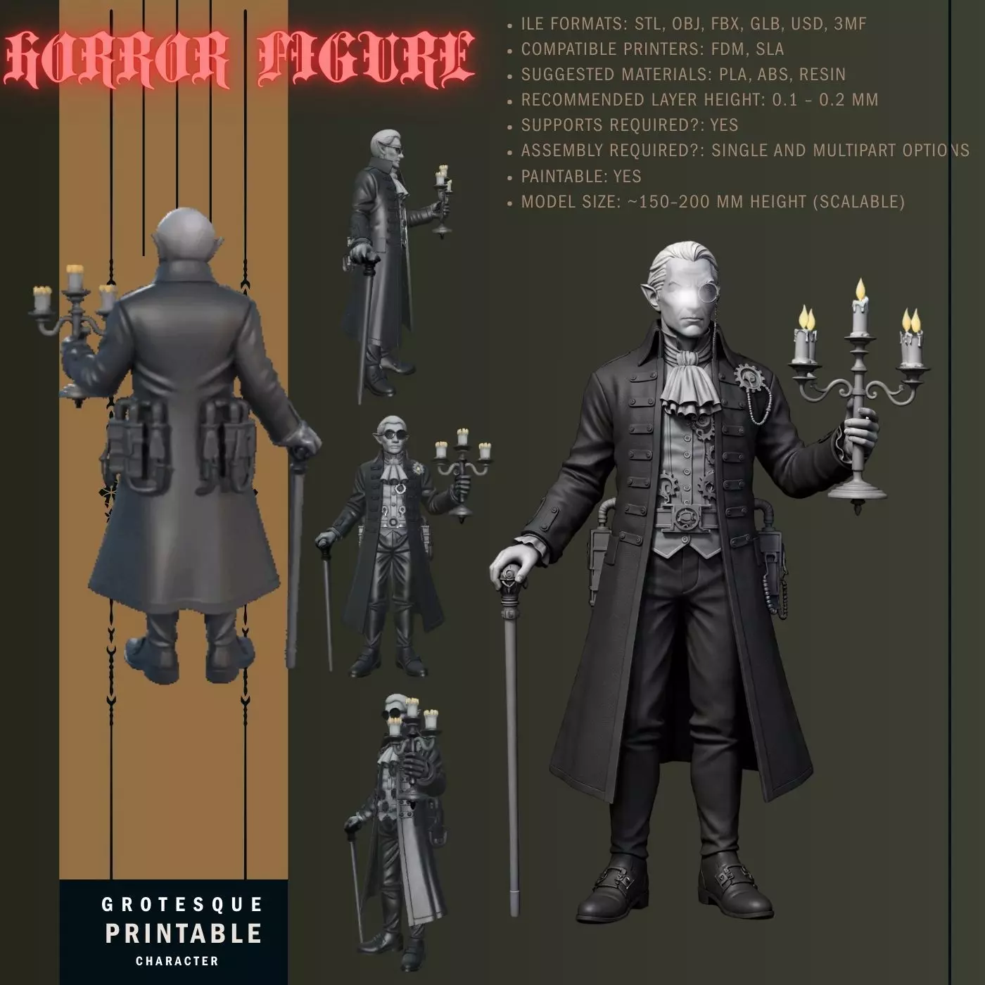 Master of the Night 3D print model
