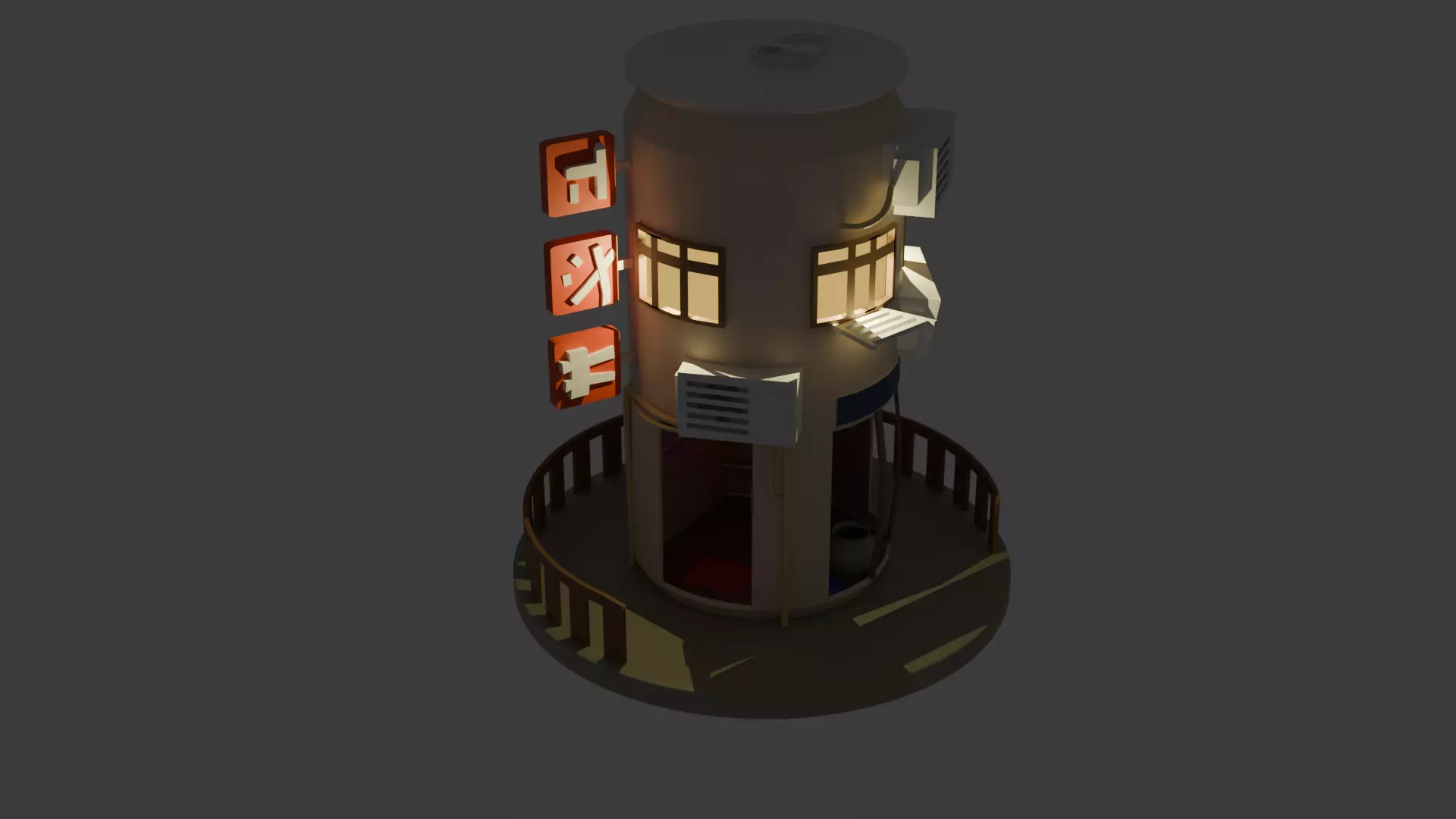 Bottle House 3D model_0