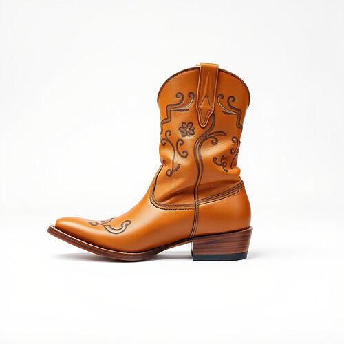 Western Cowboy Boot D Model Pack Low-poly 3D model