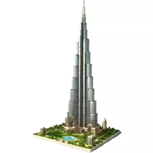 3D MODEL OF BURJ KHALIFA WITH MINI GARDEN 3D print model
