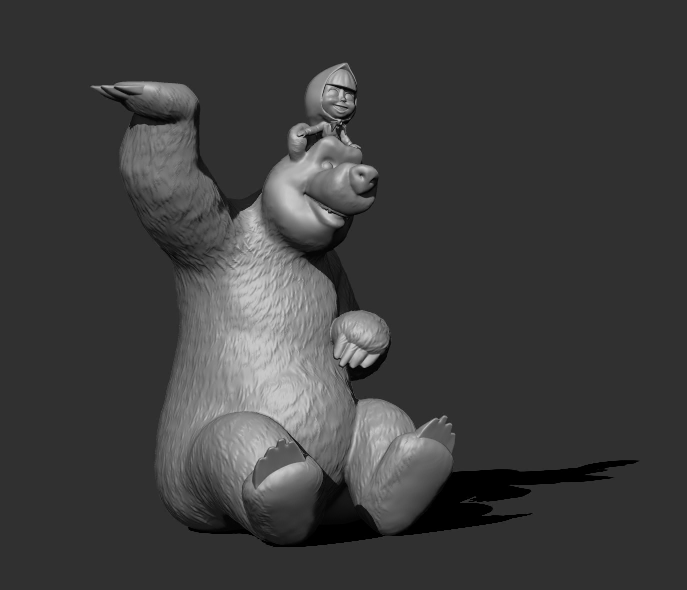 Masha end the Bear 3D model_2