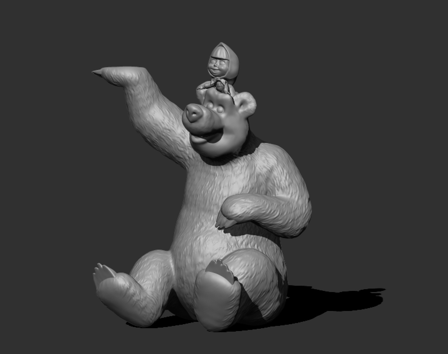 Masha end the Bear 3D model_1