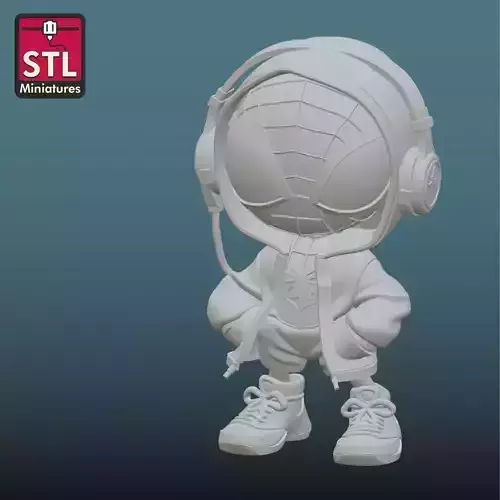Spider-Man Hoodie 3D Printing STL File  Chibi Version 