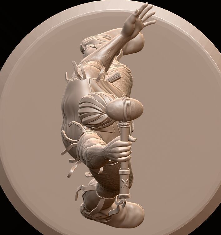 Zagor Dynamic Heroic Figure 3D Printable Collectible Statue 3D print model_3