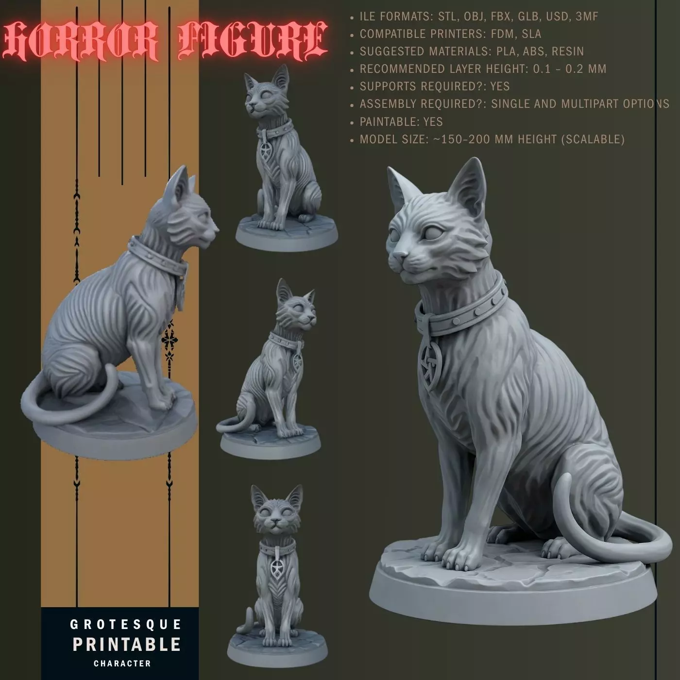 Mystic Gaze Guardian 3D print model