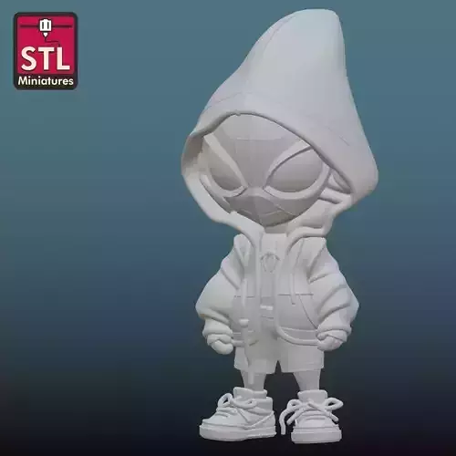 Spider-Man Hoodie 3D Printing STL File  Chibi Version with Hood 