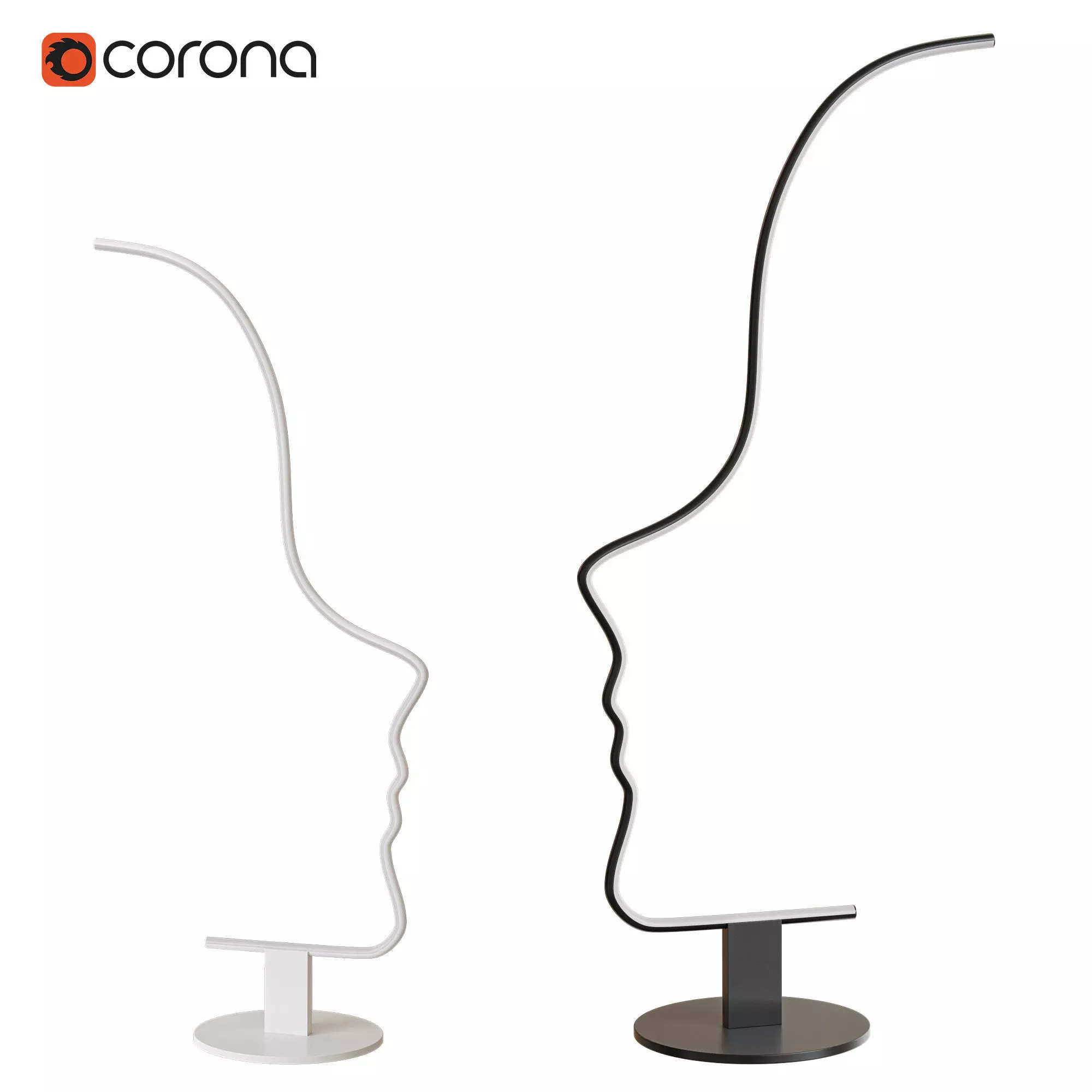 DAFNE table lamp Low-poly 3D model_0