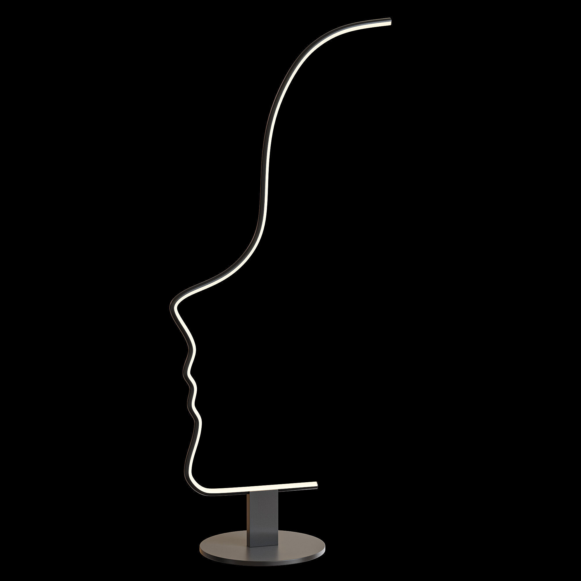 DAFNE table lamp Low-poly 3D model_3