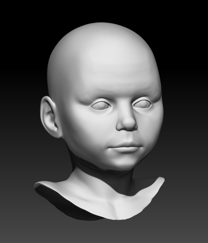 Head child 5 3D model_4