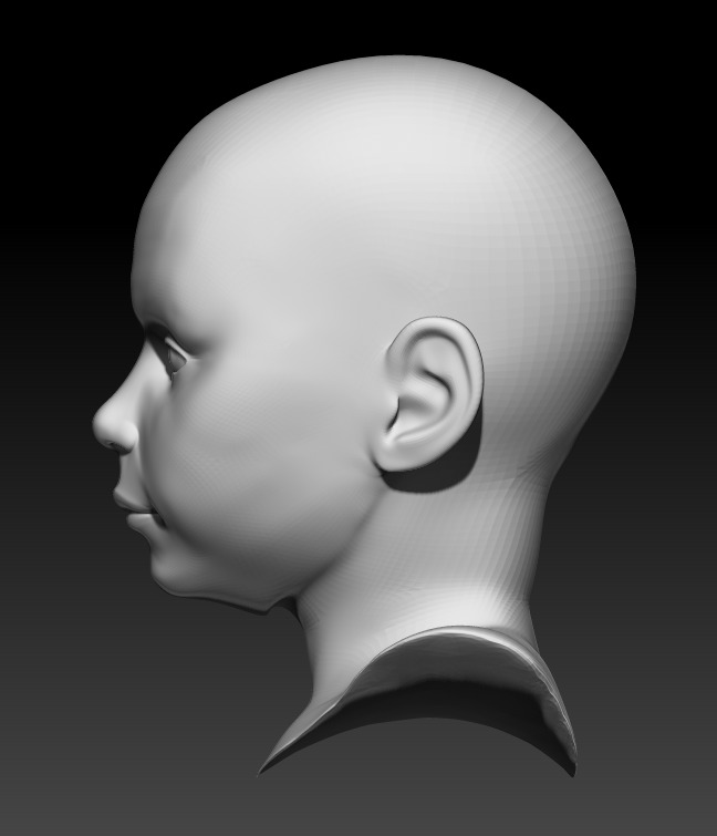 Head child 5 3D model_2