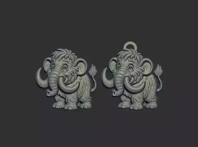 cartoon elephant cnc model 3D print model